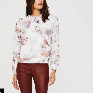 AG Jeans Nova Crew Floral Print Sweatshirt